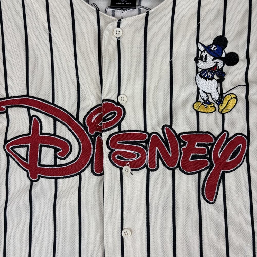 Mickey Mouse #28 Disney BoxLunch Exclusive Baseball Jersey Unisex Mens SM Stripe - Picture 2 of 11